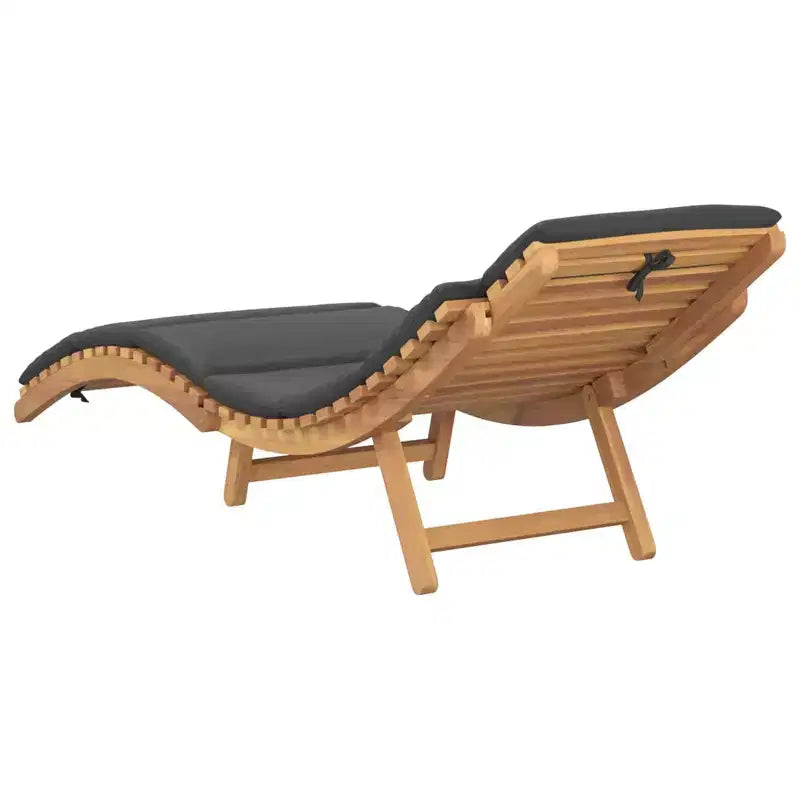vidaXL Chaise longue de jardin avec coussin marron 198 x 55 x 58,5 cm
