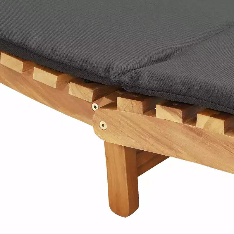 vidaXL Chaise longue de jardin avec coussin marron 198 x 55 x 58,5 cm