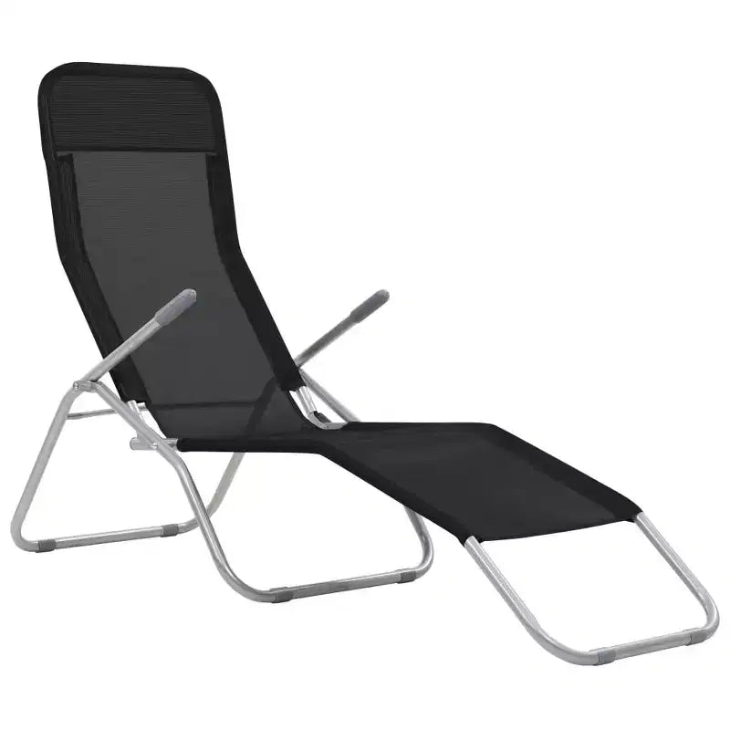 vidaXL Chaise longue (x2) en acier thermolaqué et textilène Standard