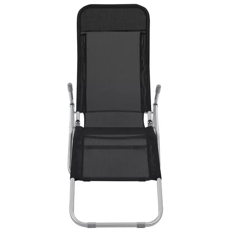 vidaXL Chaise longue (x2) en acier thermolaqué et textilène Standard