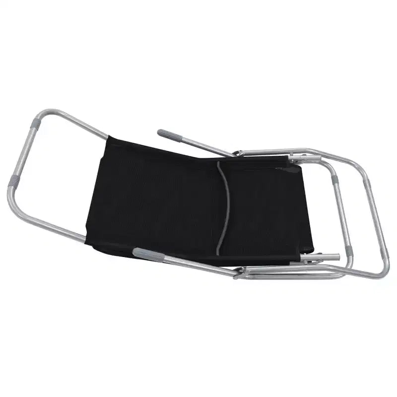 vidaXL Chaise longue (x2) en acier thermolaqué et textilène Standard