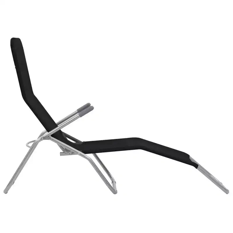 vidaXL Chaise longue (x2) en acier thermolaqué et textilène Standard
