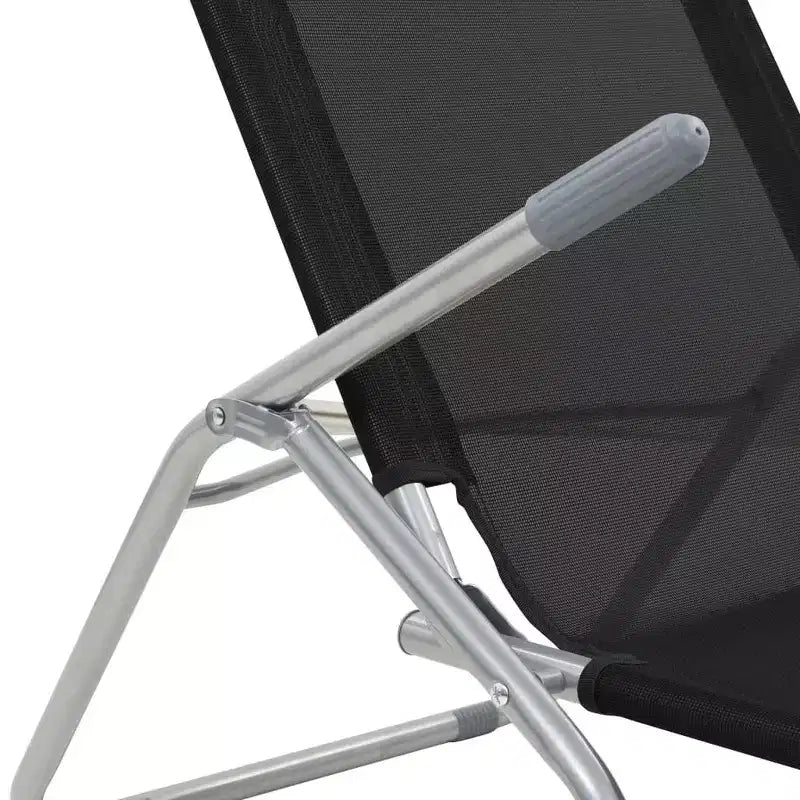 vidaXL Chaise longue (x2) en acier thermolaqué et textilène Standard