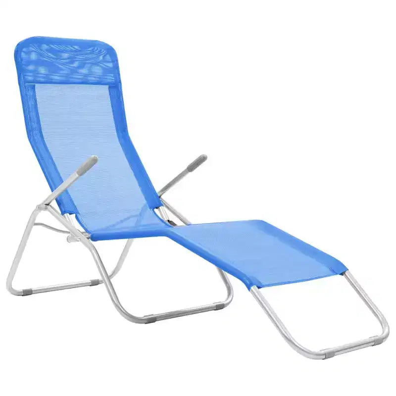 vidaXL Chaise longue (x2) en acier thermolaqué et textilène Standard