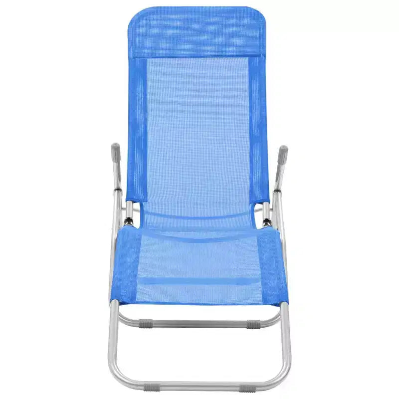 vidaXL Chaise longue (x2) en acier thermolaqué et textilène Standard