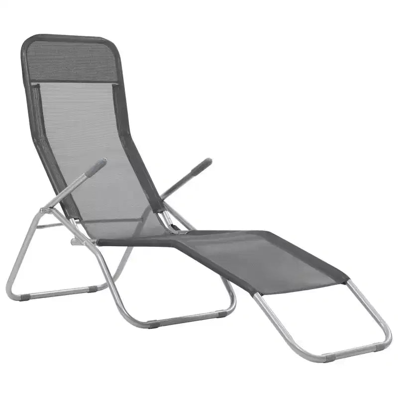 vidaXL Chaise longue (x2) en acier thermolaqué et textilène Standard