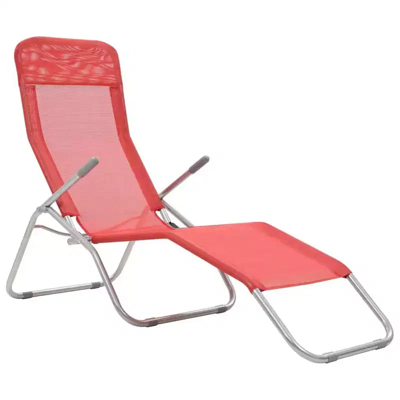 vidaXL Chaise longue (x2) en acier thermolaqué et textilène Standard