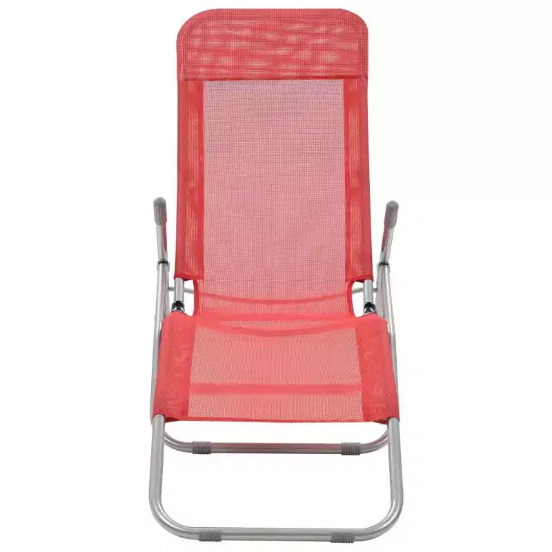 vidaXL Chaise longue (x2) en acier thermolaqué et textilène Standard