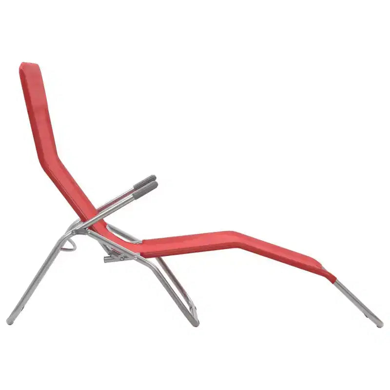 vidaXL Chaise longue (x2) en acier thermolaqué et textilène Standard