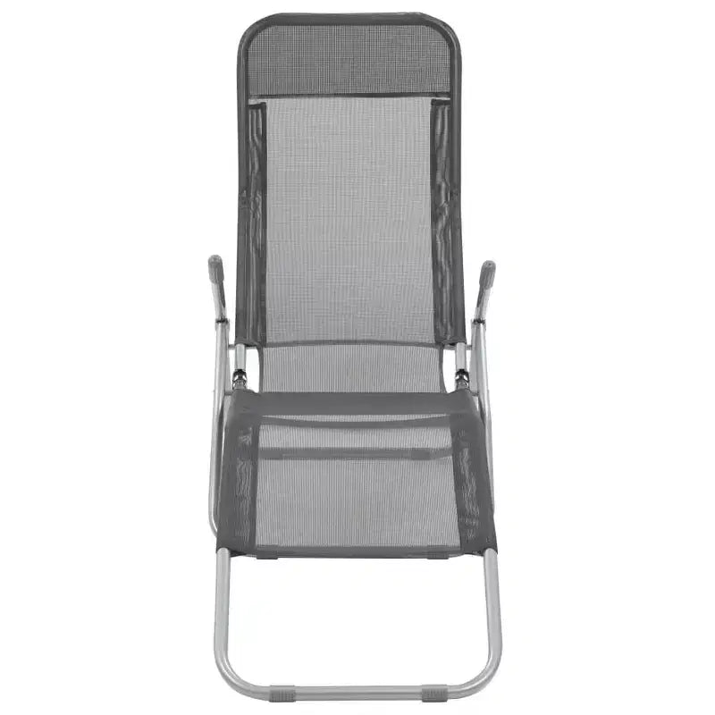 vidaXL Chaise longue (x2) en acier thermolaqué et textilène Standard