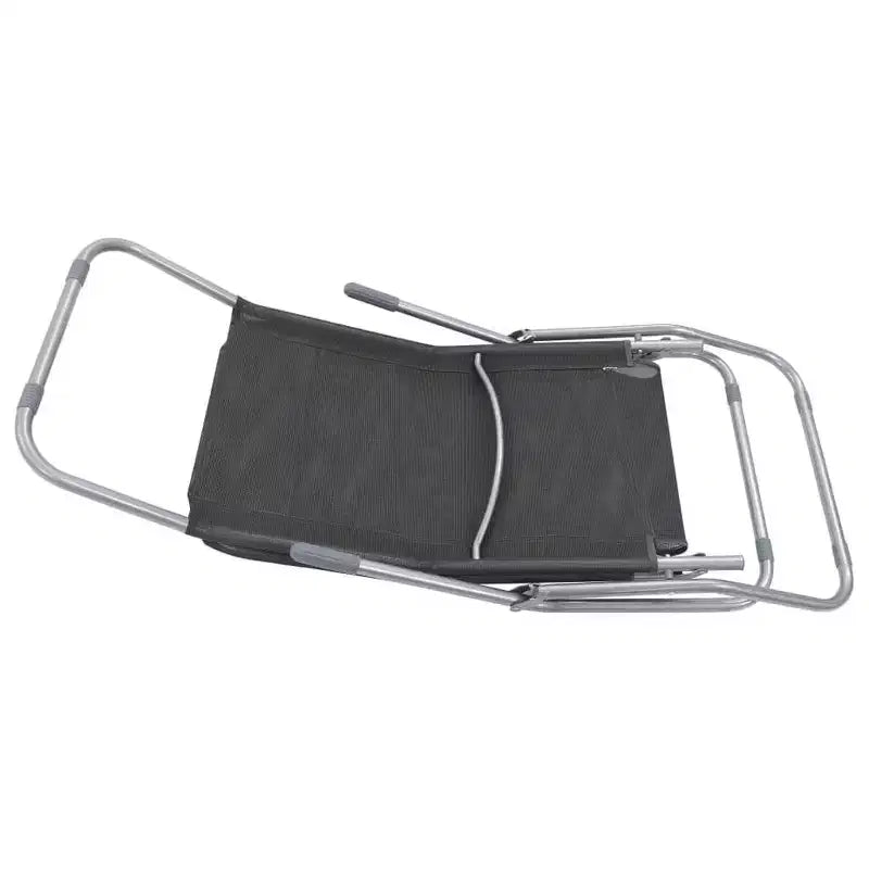vidaXL Chaise longue (x2) en acier thermolaqué et textilène Standard