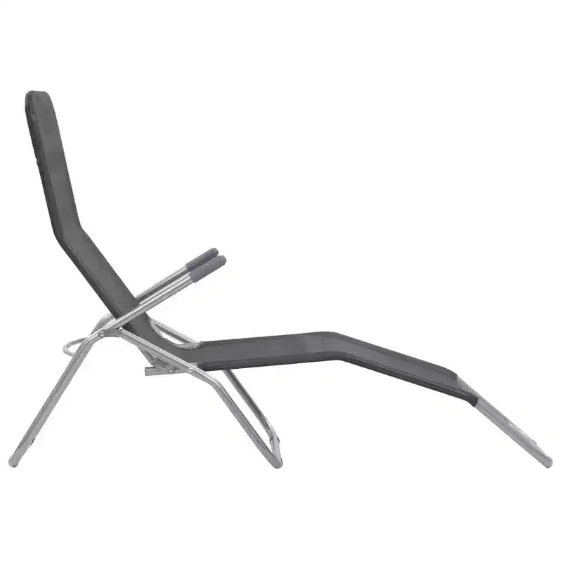 vidaXL Chaise longue (x2) en acier thermolaqué et textilène Standard