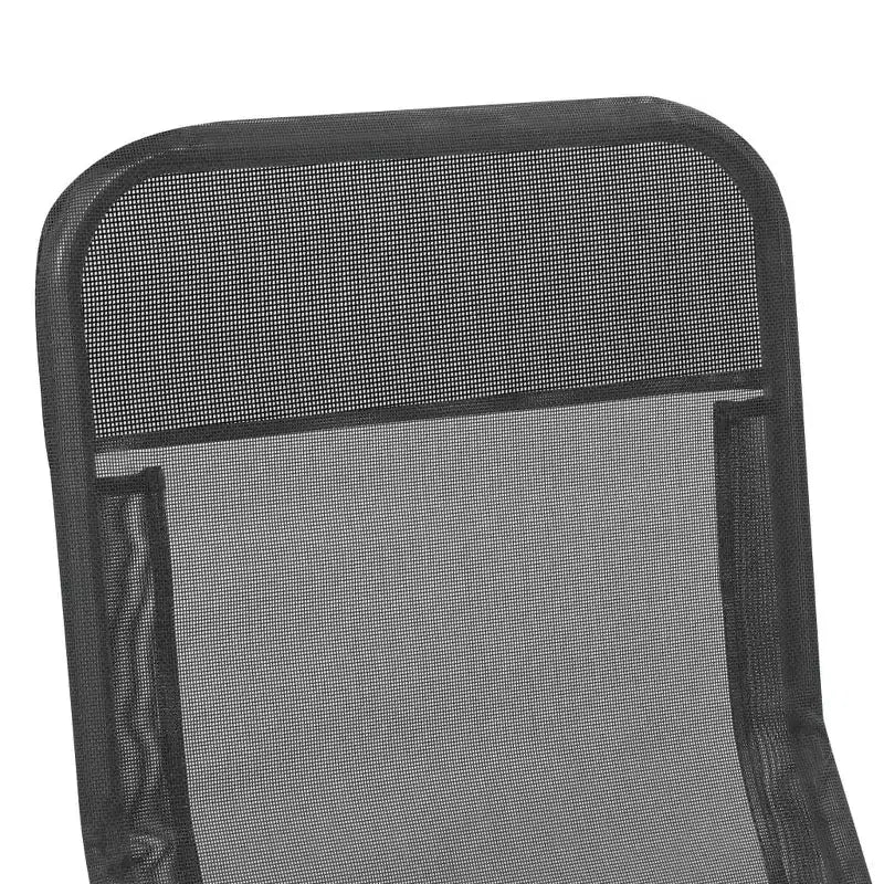 vidaXL Chaise longue (x2) en acier thermolaqué et textilène Standard