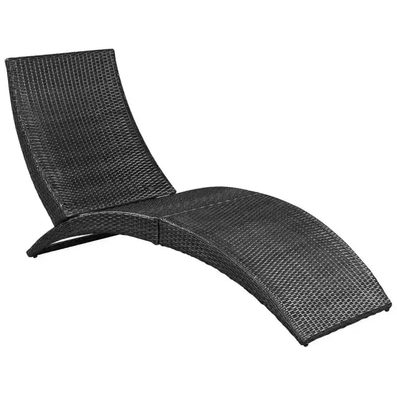 vidaXL Chaise longue Noir, Blanc crème