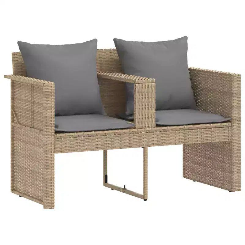 vidaXL Salon de jardin avec coussins 8 pcs Résine tressée beige et gris clair
