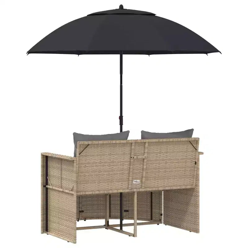 vidaXL Salon de jardin avec coussins 8 pcs Résine tressée beige et gris clair