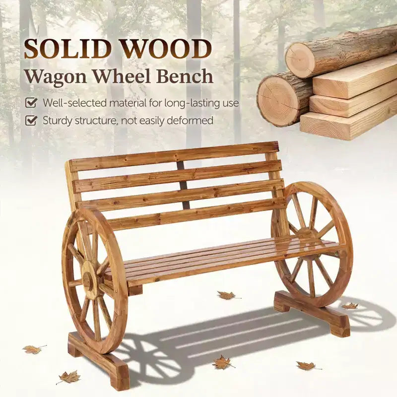 Karl Home | Banc de terrasse en bois d'inspiration « vintage wagon »