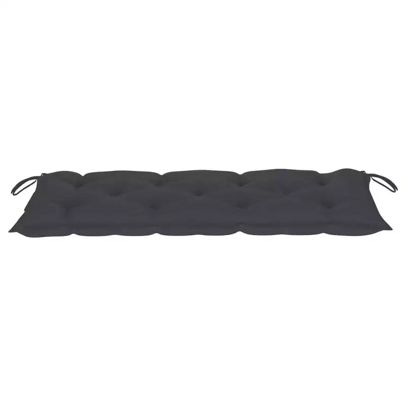 vidaXL Banc Gris, Anthracite Bois d'eucalyptus massif, tissu 100 % polyester