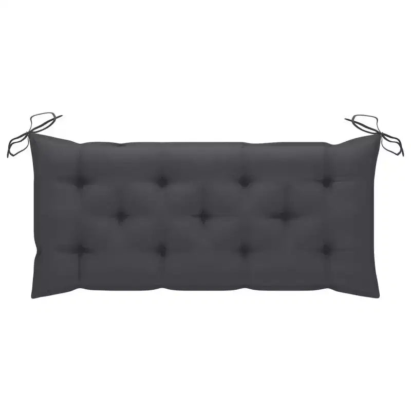 vidaXL Banc Gris, Anthracite Bois d'eucalyptus massif, tissu 100 % polyester