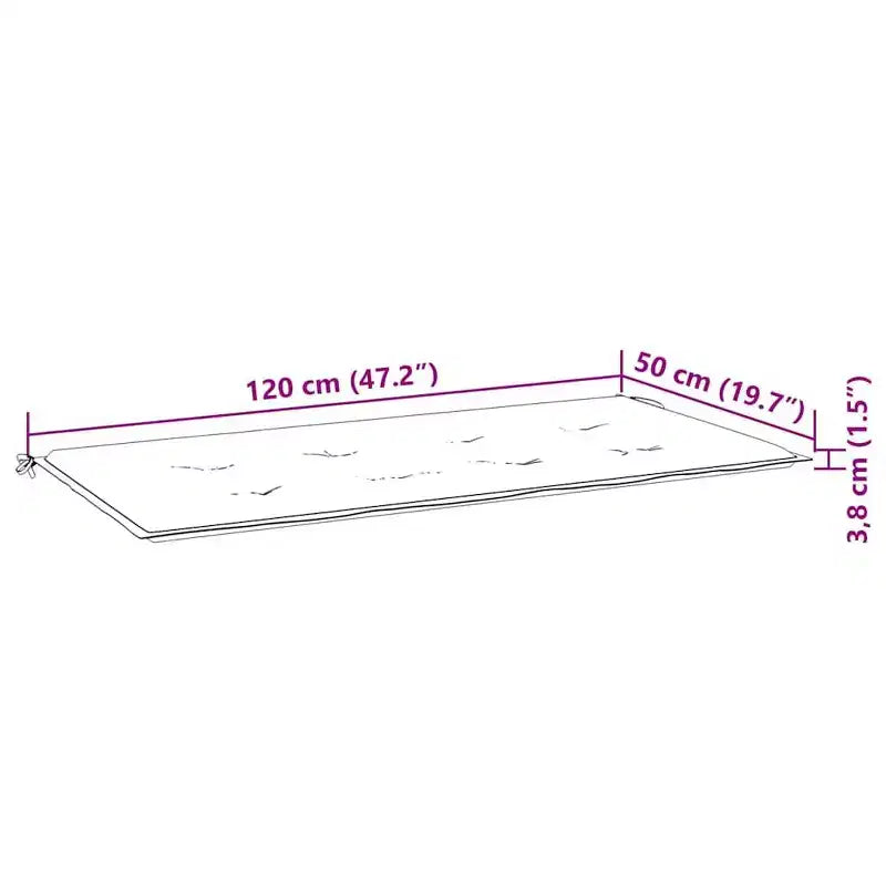 vidaXL Banc de jardin bambou 118 cm pliable rectangulaire