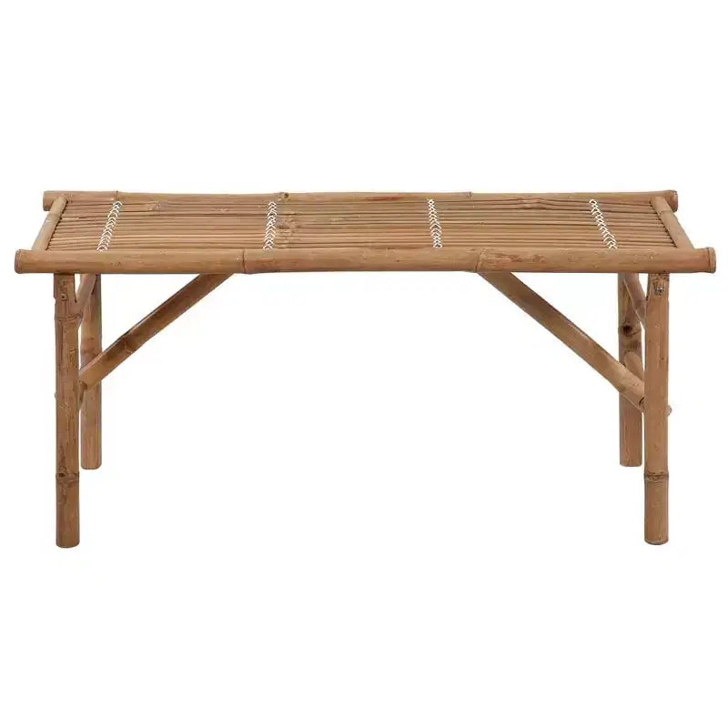 vidaXL Banc de jardin Bambou Cadre en bambou et coussin en polyester 118 cm