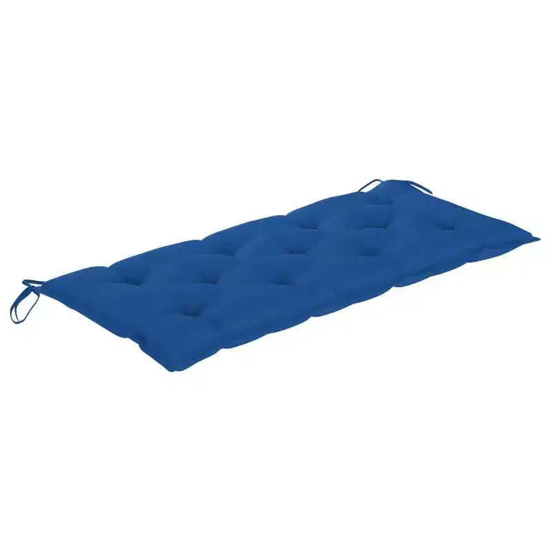 vidaXL Banc de jardin bleu, bambou naturel Bambou et 100 % polyester Moyen