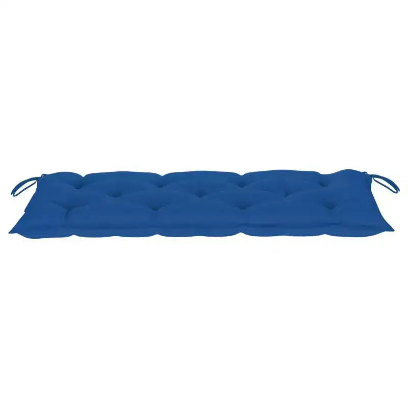 vidaXL Banc de jardin bleu, bambou naturel Bambou et 100 % polyester Moyen