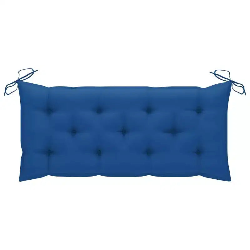 vidaXL Banc de jardin bleu, bambou naturel Bambou et 100 % polyester Moyen