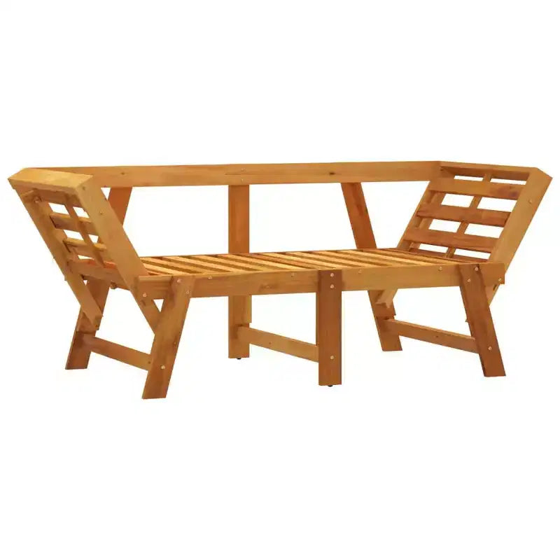 vidaXL Banc de jardin crème blanc bois d'acacia massif 2-en-1 réglable
