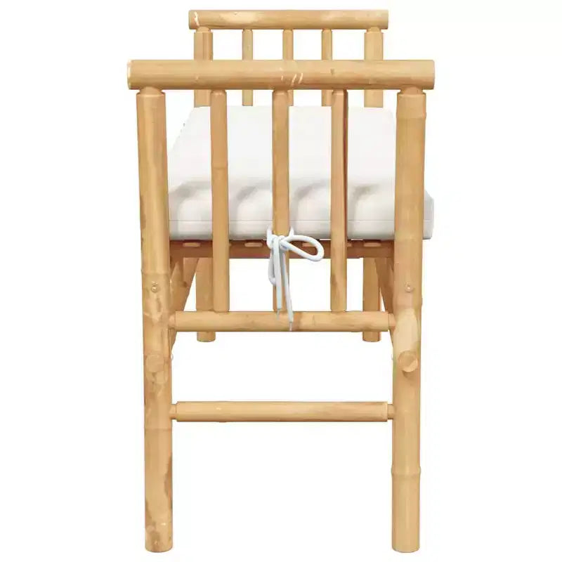 vidaXL Banc de jardin avec coussin marron 110 x 38 x 65 cm bambou