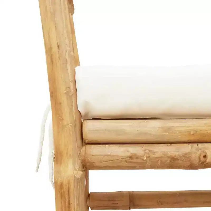 vidaXL Banc de jardin avec coussin marron 110 x 38 x 65 cm bambou