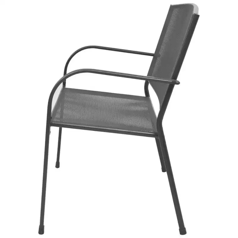 vidaXL Banc de jardin anthracite en acier thermolaqué et enduit de poudre de taille moyenne