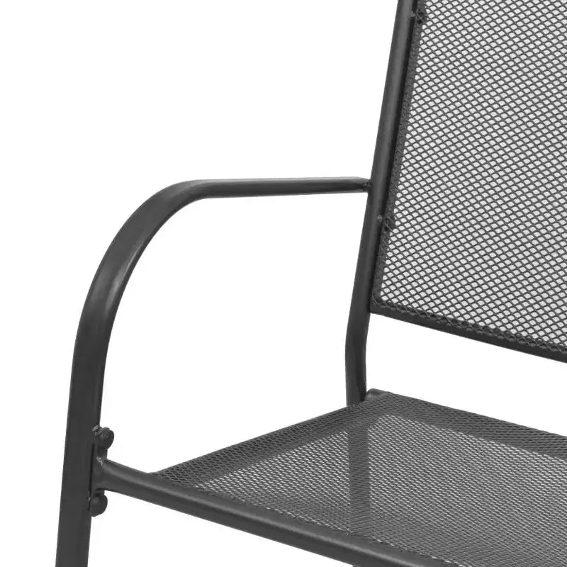 vidaXL Banc de jardin anthracite en acier thermolaqué et enduit de poudre de taille moyenne