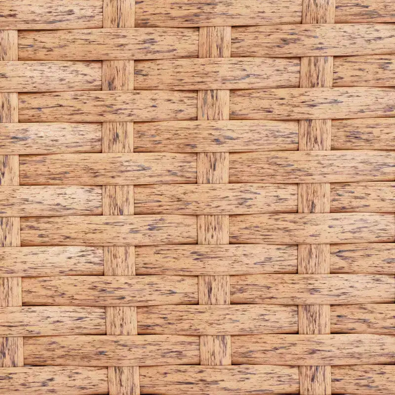 Banc de rangement extérieur GDFStudio Abimbola moderne en métal et rotin PE avec dossier et accoudoirs