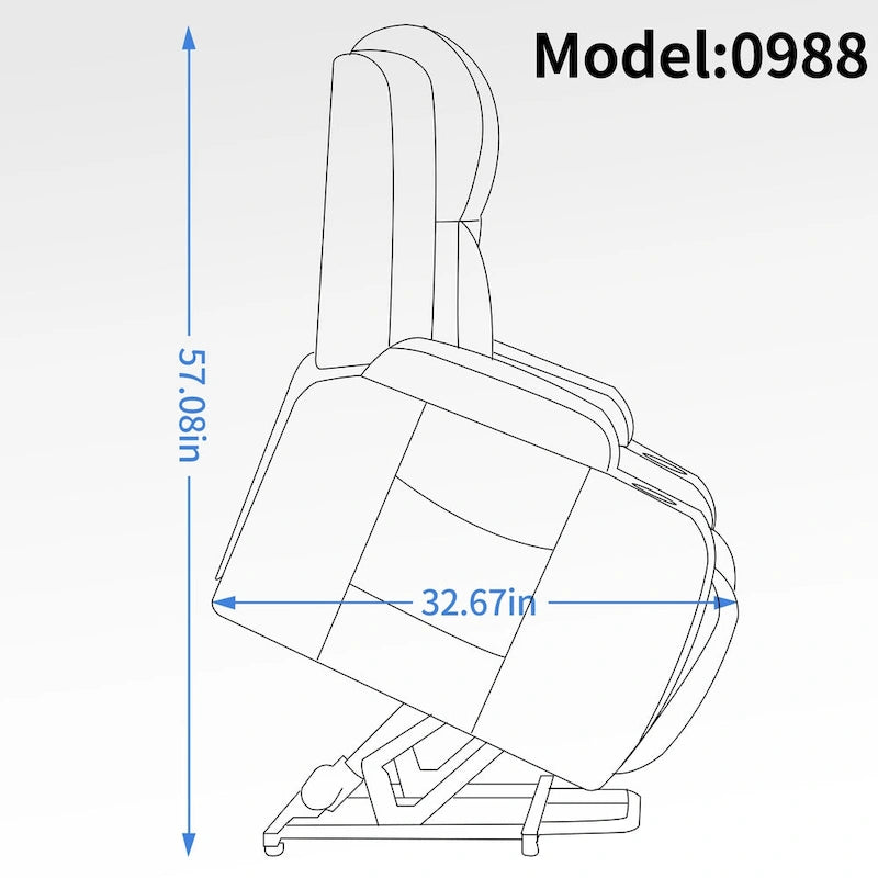 Fauteuil inclinable électrique robuste pour personnes âgées avec massage et chauffage lombaire