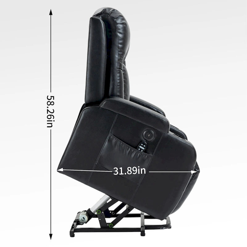 Fauteuil inclinable électrique robuste pour personnes âgées avec massage et chauffage lombaire