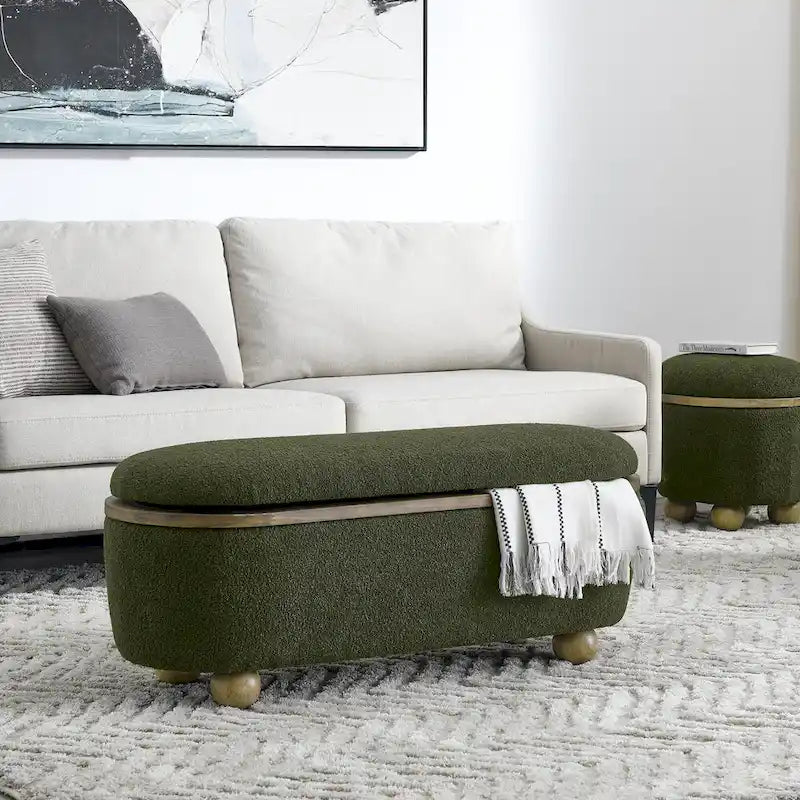 Banc Ottoman de Rangement, Banc Ottoman Capitonnage avec Rangement et Assise, Grand Banc de Rangement pour Couvertures et Repose-Pieds