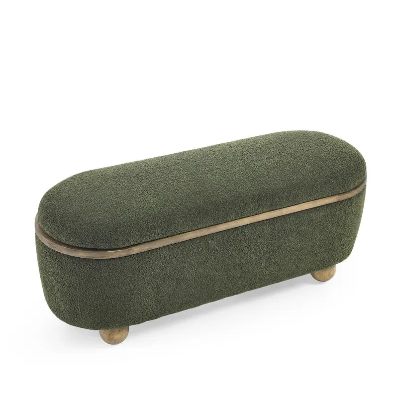 Banc Ottoman de Rangement, Banc Ottoman Capitonnage avec Rangement et Assise, Grand Banc de Rangement pour Couvertures et Repose-Pieds