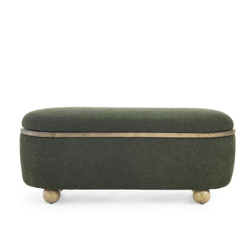 Banc Ottoman de Rangement, Banc Ottoman Capitonnage avec Rangement et Assise, Grand Banc de Rangement pour Couvertures et Repose-Pieds