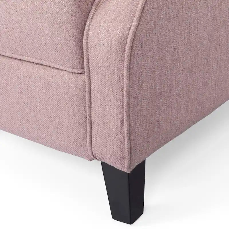 Fauteuil inclinable moderne à oreilles, avec repose-pieds, capitonné et pieds en bouleau
