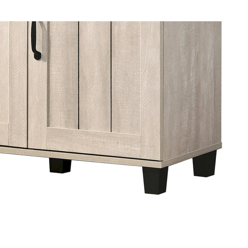 Meuble à chaussures 3 portes, style moderne, 45 W, avec 6 étagères réglables