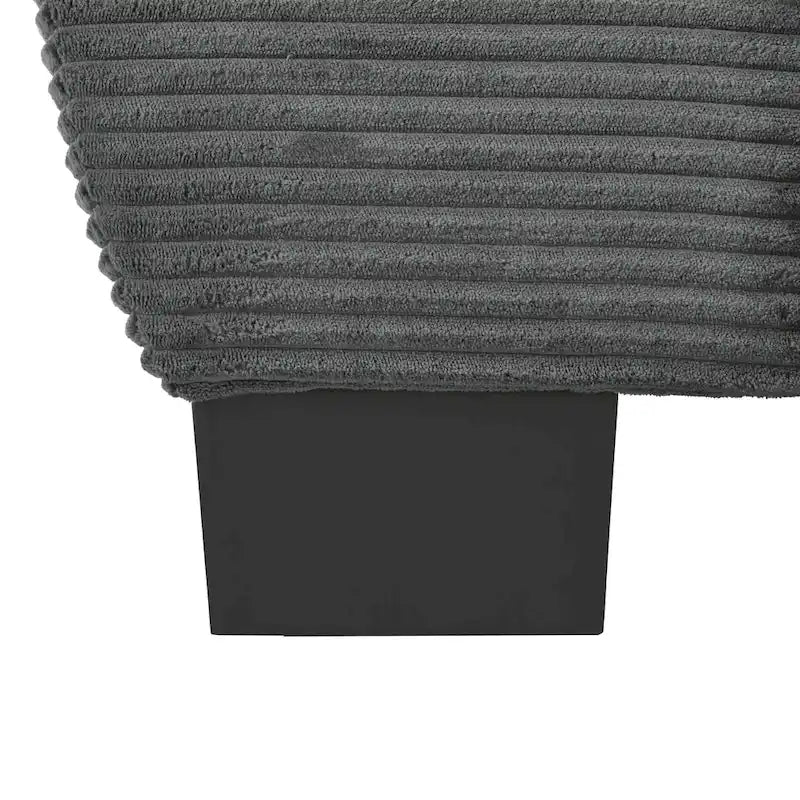 Canapé incurvé moderne de 85,4", dossier rembourré avec 2 oreillers décoratifs, canapé en tissu velours côtelé