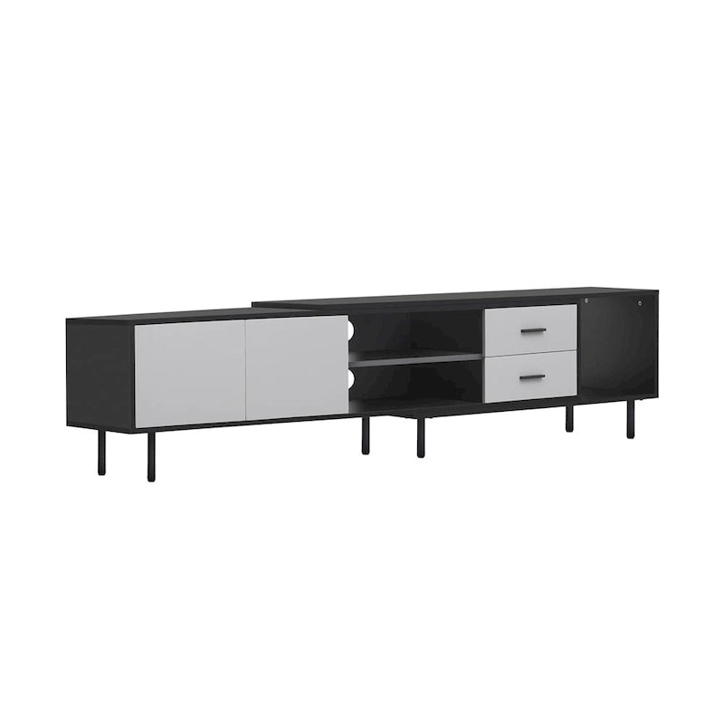 Meuble TV moderne avec 2 portes et grand espace de rangement