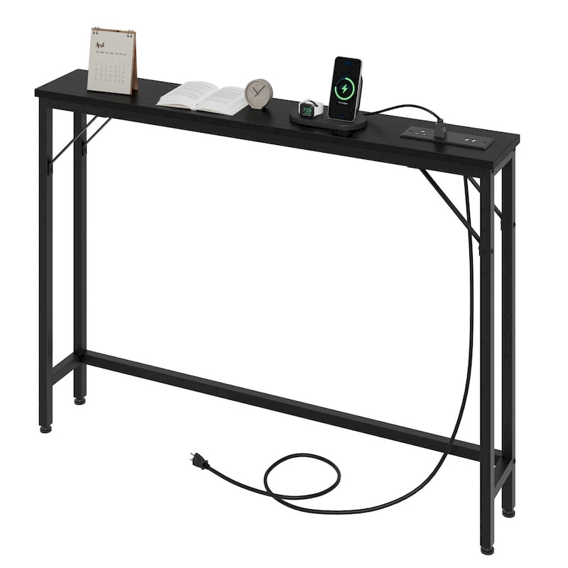 5.9 Table console étroite avec prises électriques