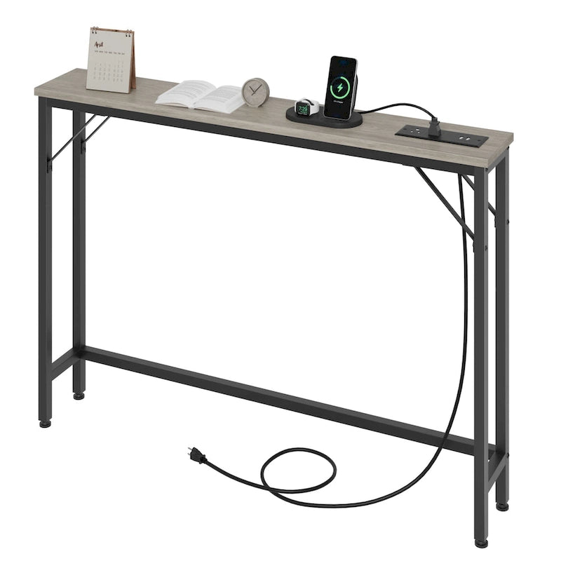 5.9 Table console étroite avec prises électriques