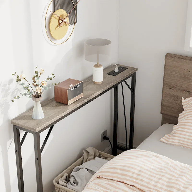 5.9 Table console étroite avec prises électriques