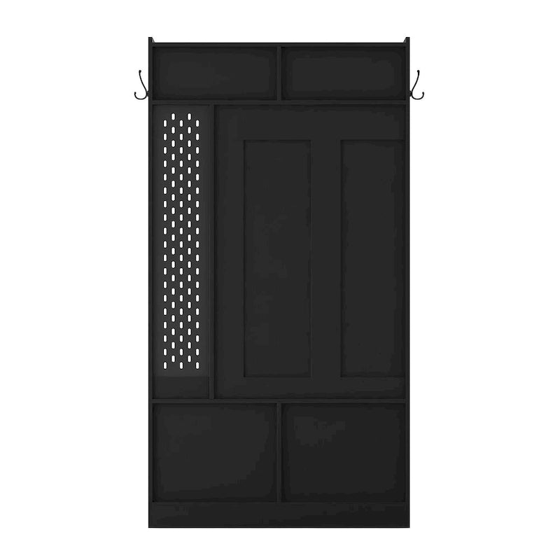 Meuble d'entrée avec 6 crochets, portemanteau, banc de rangement, pour entrée, couloir