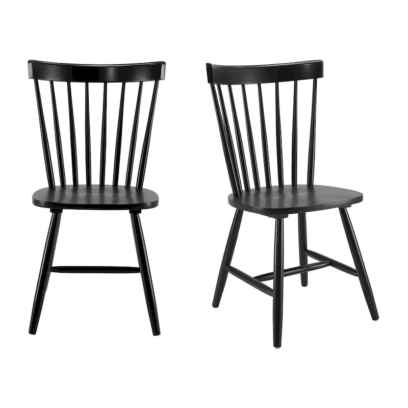 Chaises de salle à manger à dossier haut à barreaux Windsor de Bush Furniture – Lot de 2