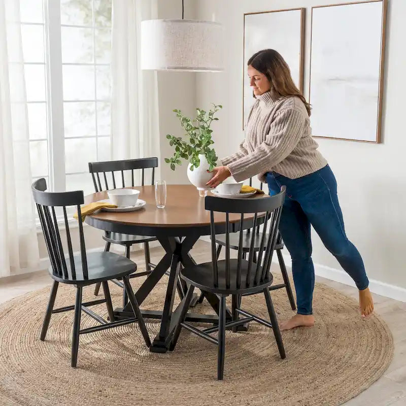 Chaises de salle à manger à dossier haut à barreaux Windsor de Bush Furniture – Lot de 2
