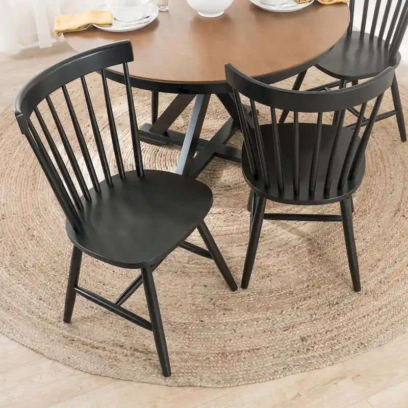 Chaises de salle à manger à dossier haut à barreaux Windsor de Bush Furniture – Lot de 2